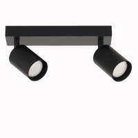 Czarna podwójna oprawa natynkowa ruchoma LARA SPOT 2xGU10 Tk Lighting 10103