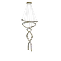 Bardzo duża lampa wisząca spirala kryształowa SPARK SPIRAL XXL CCT SWITCH DIMM GO AZZARDO AZ6898