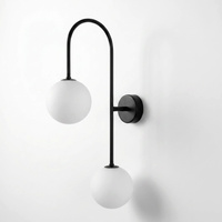Czarny kinkiet ścienny na korytarz 2xG9 SILA Kaja Lighting K-5993
