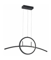 Lampa wisząca czarna EVORA LED Reality 339801-30