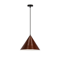 DUNCA LAMPA WISZĄCA 32 CZARNY 1X40 E27 KLOSZ CIEMNY ORZECHOWY Candellux 31-23445