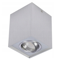 Oprawa natynkowa kwadratowa w kolorze aluminium ELOY 1 ALU/ALU Azzardo AZ0991