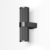 Kinkiet nowoczesny czarny z fakturą – lampa ścienna do salonu, sypialni 2xGU10 Focus Design C069WL-02B Maytoni