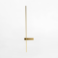 Złoty minimalistyczny pionowy kinkiet 90cm podświetlający ściane ARCO LED 4000K Zuma Line W4100-90GD