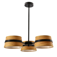Demy lampa sufitowa czarny 3x40W E14 abażur żółty Candellux 33-38296