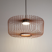 Lampa wisząca druciana cylindryczna w kolorze terakota na żarówkę GX53  KENAI C Nowodvorski 12227