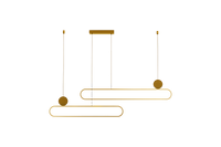 Lampa wisząca NICODEMO v2 PENDANT GO AZ5780 - złota lampa LED 3-STEP DIMM 3000 K