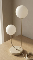 Kaszmirowa lampka stołowa z białymi kulami K-6027 z serii PIKE