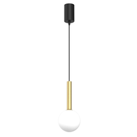 Lampa wisząca PLAY GOLD biała kula 1xG9 Milagro MLP0971