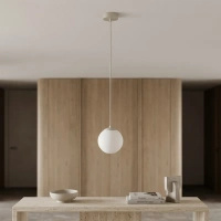 Kaszmirowa lampa wisząca z białym kloszem RAYA Kaja Lighting K-6040