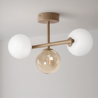 Beżowa lampa sufitowa z kulistymi kloszami LEMO Kaja Lighting K-5845