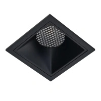 Czarna kwadratowa oprawa podtynkowa TINO S 15W CCT SWITCH BK Azzardo AZ7023