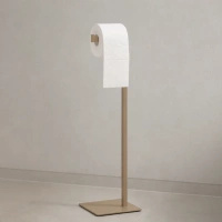 Prosty, beżowy stojak na papier KS-54 PAPER STAND z serii KAJA HOME