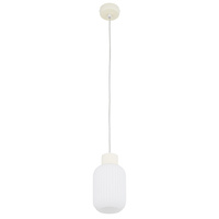 Lampa wisząca szklany ryflowany klosz + ceramika 1xE27 AURORA A Nowodvorski 11968
