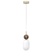 Lampa wisząca szklany klosz plus kula ozdobna Crema 1xE14 Milagro MLP2812