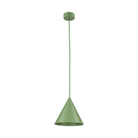 Lampa wisząca stożek o średnicy 19cm w kolorze zielonym CONO PEAPOD 1XE27 S 1xE27 Tk Lighting 10885