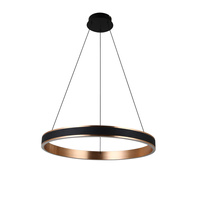 Lampa wisząca LED okręg 60cm ze ściemnianiem 3-stopniowym RIO 60 3-STEP DIMM BK/GO AZZARDO AZ5777