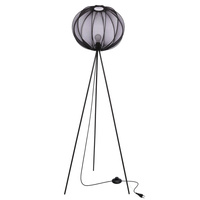 Lampa podłogowa na trójnogu abażur mist 52 czarny kula MELLOW  1xE27 Candellux Studio 51-41944