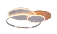 Lampa sufitowa PALMA LED z elementem drewna Paul Neuhaus 8328-79 sterowana pilotem