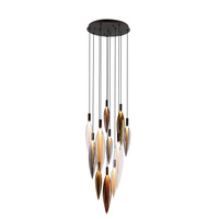 Lampa wisząca jedenaście zwisających szklanych kloszy w mix kolorach NORDIC 11xG9 Candellux Studio 30-51271