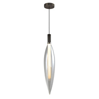 Lampa wisząca szklana bezbarwny klosz w kształcie wydłużonej kropli NORDIC 1xG9 Candellux Studio 31-51349