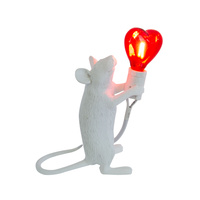 Lampa biurkowa do pokoju dziecka Myszka Topo Biała TL0102 Yaskr