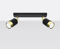 Lampa sufitowa NERO 2 czarny/złoty Sollux Lighting SL.1070