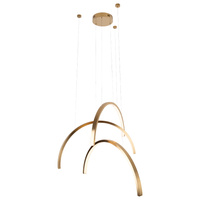 MAXLIGHT P0509 LAMPA WISZĄCA TRIO ARC BRUSHED GOLD