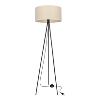 Lampa podłogowa z beżowym abażurem na trójnogu SHANTI 1xE27 Candellux Studio 51-38760