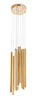 MAXLIGHT P0524D LAMPA WISZĄCA ORGANIC 10x ZŁOTO SZCZOTKOWANE MAŁA ŚCIEMNIALNA