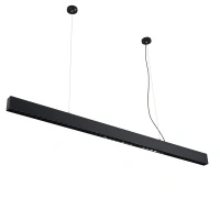 Lampa wisząca liniowa 120cm z punktowymi źródłami światła Sigi I LED czarna PL0126-BK Yaskr