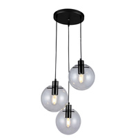 Lampa wisząca PUERTO 3 czarna Light Prestige LP-004/3P BK