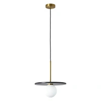Lampa wisząca marmur + szkło nad wyspę kuchenną Bilo III 1xG9 czarny PL0136-BK Yaskr