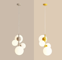 Lampa wisząca BLOOM 4 musztardowa Aldex 1091L14