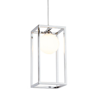 Lampa wisząca Daisy, industrialna, w kolorze chromu, ze szklanym kloszem Italux MD-BR4367-D1 CH 