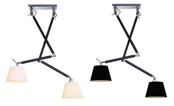 Lampa wisząca ZYTA 2 S chromowana AZzardo MD2300-2S abażury 36cm - kolor do wyboru