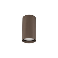 Oprawa sufitowa ryflowana tuba 10cm w kolorze brązowym TUNE BROWN S 1xGU10 Tk Lighting 11027