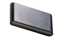 Czarny kinkiet zewnętrzny świecący góra-dół CREMONA M BK AZZARDO AZ4340