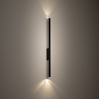 Kinkiet czarna cienka tuba światło góra dół 78cm 2xG9 LASER WALL L Nowodvorski 11812