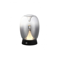 Subtelna szklana lampa stołowa PAMELA TABLE SMOKY AZZARDO AZ6186
