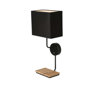 Keto lampa kinkiet czarny 1x40w e14 abażur czarny z włącznikiem Candellux 21-76854