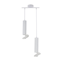 LAMPA WISZĄCA TUBA 2X50W GU10 6/30 BIAŁY Candellux 32-78636