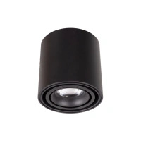 Czarna tuba sufitowa natynowa o średnicy 7cm LED 3000K IP44 Maxlight C0257 Fix