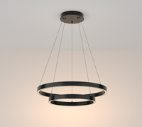 Lampa wisząca RIM LED podwójna 60cm czarna Maytoni MOD058PL-L55B3K