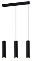 Tubo lampa wisząca czarny 3x25w gu10 klosz 25cm czarny Candellux 33-79091
