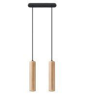 Lampa wisząca LINO 2 naturalne drewno Sollux SL.0637
