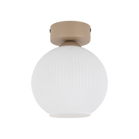 Oprawa sufitowa szklana ryflowana kula VIRLO WHITE 1XE14 Tk Lighting 11357