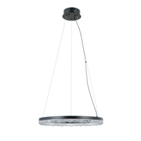 Lampa wisząca ring 50cm w kolorze czarny matt LED Barlo Italux PND-34526-M-BK