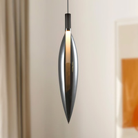 Lampa wisząca dymiony wydłużony szklany klosz NORDIC 1xG9 Candellux Studio 31-51301