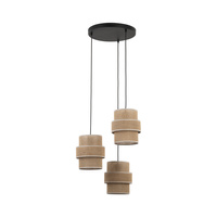 CALISTO JUTA LAMPA WISZACA 3 KOŁO TK Lighting 6098